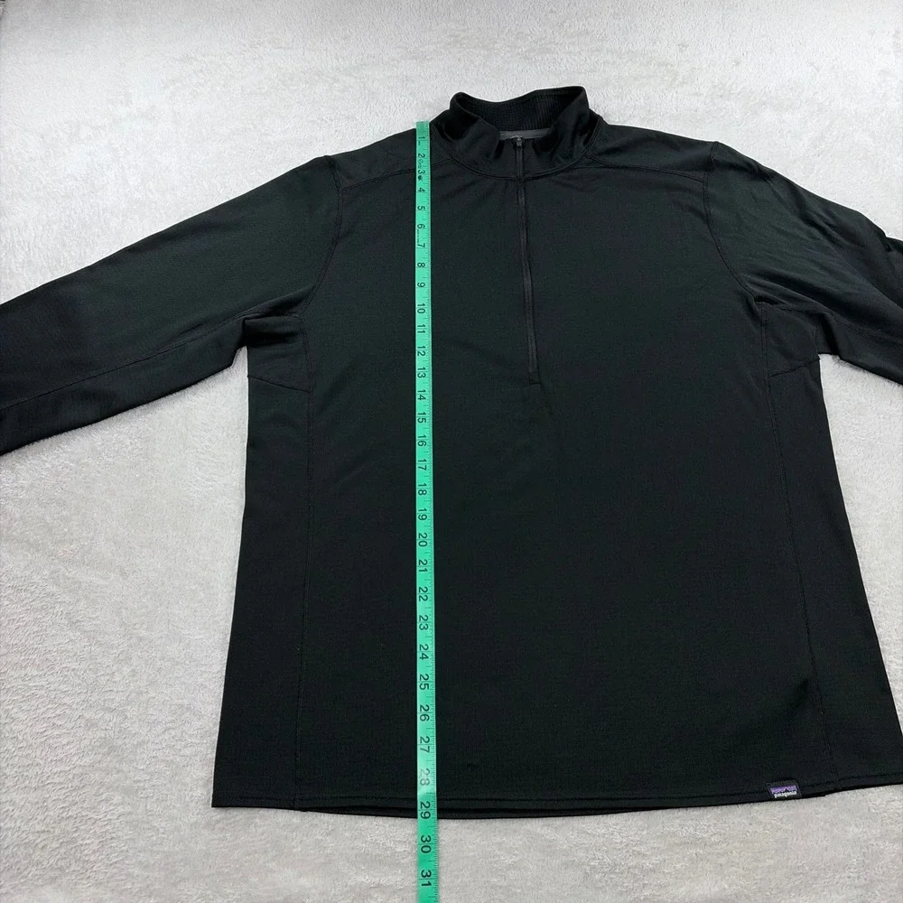 Patagonia Capilene Midweight Mens XL Black 1/4 Zip Baselayer Polartec Outdoors - Picture 8 of 9